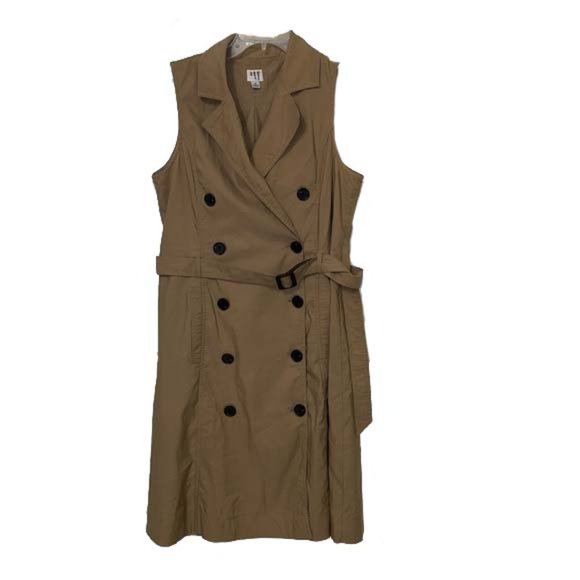 a new day Tan Sleeveless Trench Dress - Picture 1 of 12